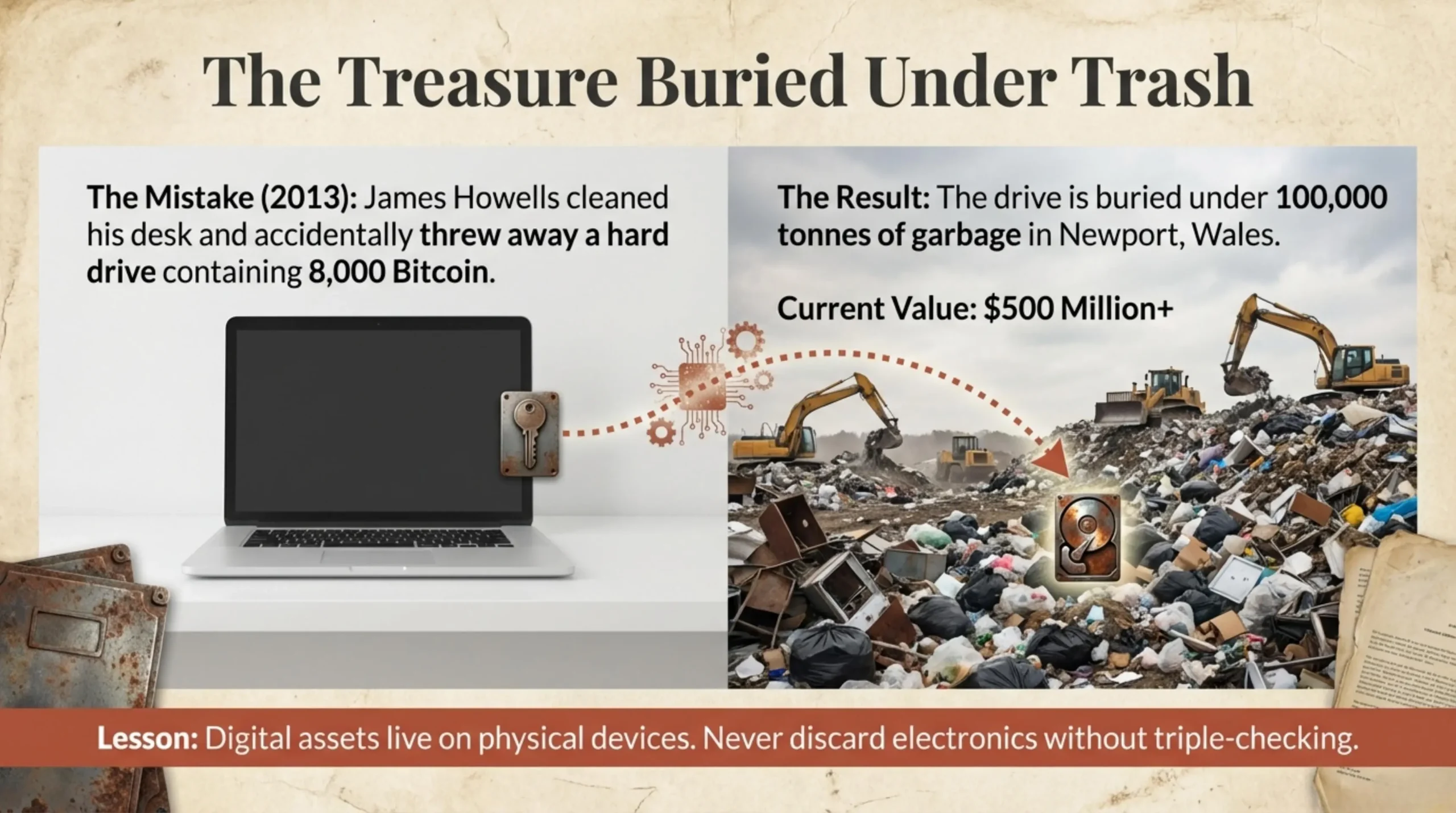 Hard drive containing 8000 Bitcoin buried in a Newport landfill